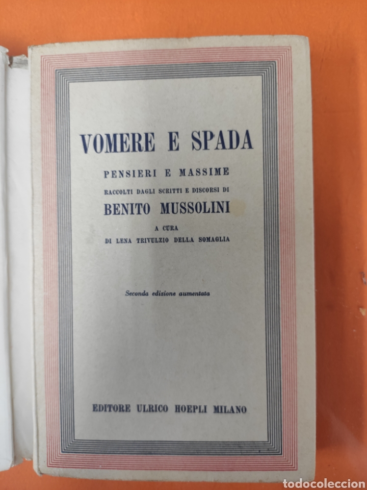 Libros antiguos: VOMERE E SPADA, pensieri e massime di BENITO MUSSOLINI - Foto 2