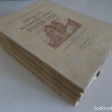 Libros antiguos: COL.LECCIÓ DE MANUSCRITS INEDITS DELS MONJOS DEL REIAL MONESTIR DE POBLET 1947. 7 TOMOS.. Lote 264819419