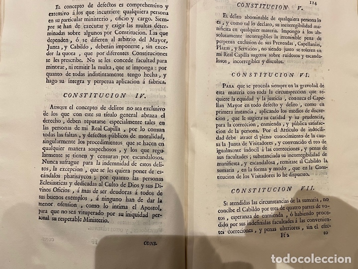 Libros antiguos: Constituciones de la Capilla Real de Granada - Foto 5