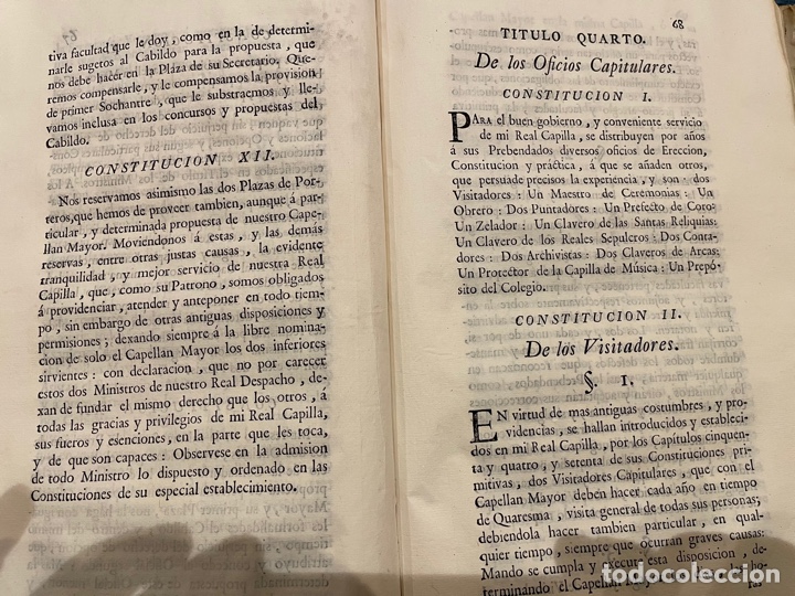 Libros antiguos: Constituciones de la Capilla Real de Granada - Foto 6