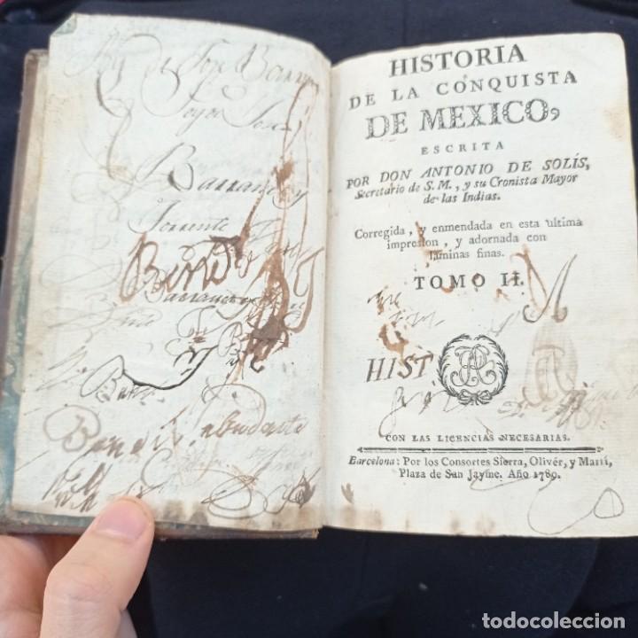 Libros antiguos: Libro de la conquista de M&eacute;xico con plano - Foto 1
