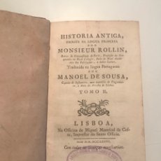 Libros antiguos: HISTÓRIA ANTIGA. MANOEL DE SOUSA. LISBOA. 1768. TOMO II.