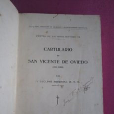 Libri antichi: CARTULARIO DE SAN VICENTE DE OVIEDO LUCIANO SERRANO AÑO 1929 L112. Lote 275960963