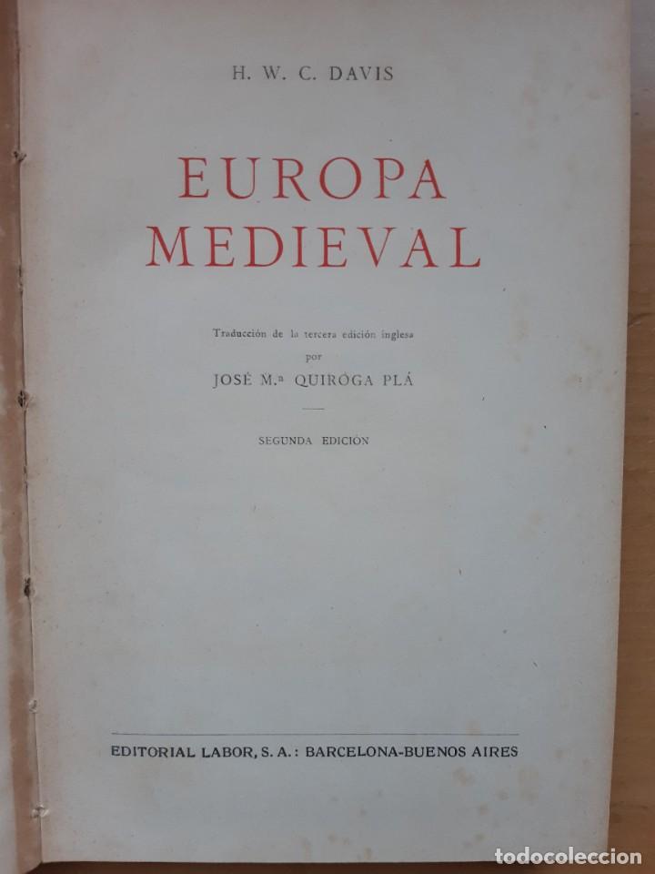 Libros antiguos: EUROPA MEDIEVAL - Foto 2