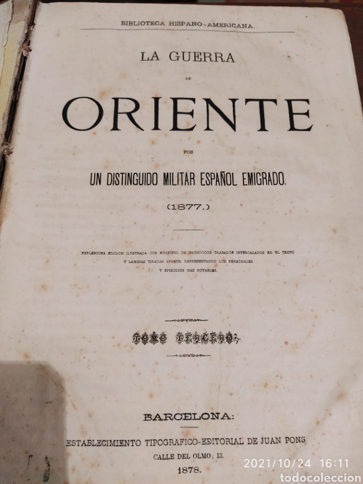 Libros antiguos: LA GUERRA DE ORIENTE 1877 - Foto 9