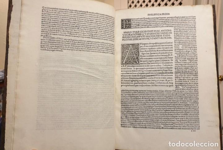 1494 INCUNABLE: LAS FILÍPICAS DE CICERÓN. (Libros antiguos (hasta 1936), raros y curiosos - Historia Antigua)