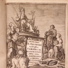 Libros antiguos: AÑO 1674 – LUCIUS ANNAEUS FLORUS – L.A.FLORUS CUM NOTIS INTEGRIS CL.SALMASII - ELZEVIR, WILLEMS 1490. Lote 325361228