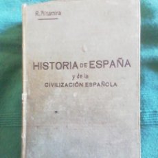 Libros antiguos: HISTORIA DE ESPAÑA Y DE LA CIVILIZACIÓN ESPAÑOLA. TOMO I. RAFAEL ALTAMIRA