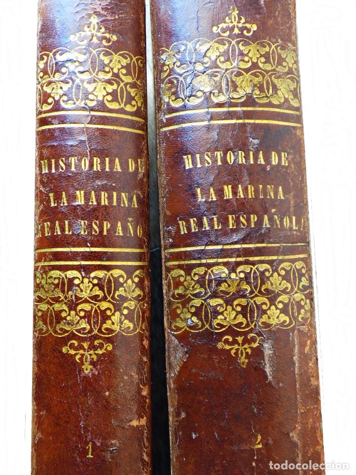 Libros antiguos: HISTORIA DE LA MARINA REAL ESPA&Ntilde;OLA. MADRID 1854 - 1856