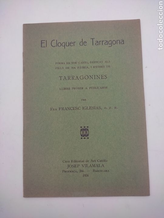 Libros antiguos: El cloquer de Tarragona 1929 - Foto 1