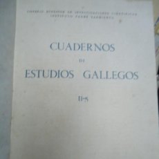 Libros antiguos: 1946 CUADERNOS DE ESTUDIOS GALLEGOS TOMO 11-5 CON LOS SIGUIENTES TEMAS -EL ELEMENTO -OBRE EN LA TOP. Lote 358641615