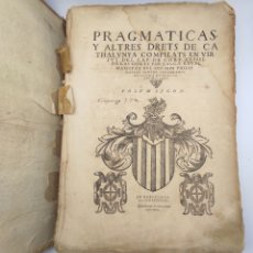 Libros antiguos: AÑO 1589 PRAGMATICAS CONSTITUCIONS I ALTRES DRETS CATALUNYA VOLUM 2 I 3 AÑO LEER DESCRIPCIÓN. Lote 358865695