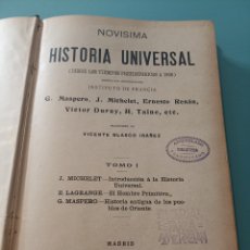 Libros antiguos: NOVÍSIMA HISTORIA UNIVERSAL. INSTITUTO DE FRANCIA. TOMO I. MADRID 1908. Lote 376924239