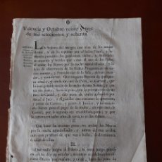 Libros antiguos: LOS SEÑORES DEL MARGEN CON VISTA DE LOS ANTECEDENTES, PRAGMATICA VALENCIA, 1780.