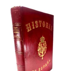 Libros antiguos: HISTORIA DE ESPAÑA. DON MODESTO LAFUENTE. TOMO I. MONTANER Y SIMÓN. 1877. GRAN ESCUDO EN PLANO.. Lote 389928199