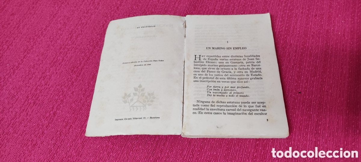 Libros antiguos: Juan Sebasti&aacute;n Elcano - Foto 2