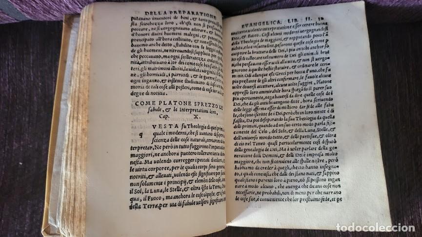 Libros antiguos: EUSEBIO PAMPHILO DELLA PREPARATIONE EVANGELICA, EUSEBIUS CAESARIENESIS 1550 - Foto 3