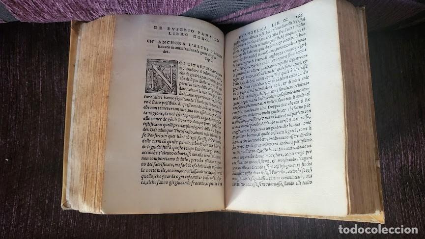 Libros antiguos: EUSEBIO PAMPHILO DELLA PREPARATIONE EVANGELICA, EUSEBIUS CAESARIENESIS 1550 - Foto 4