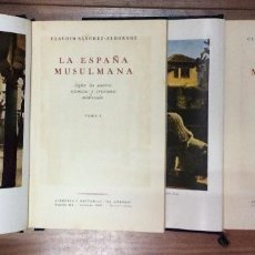 Libros antiguos: ESPAÑA MUSULMANA -2 TOMOS 1946-1ª EDICIÓN