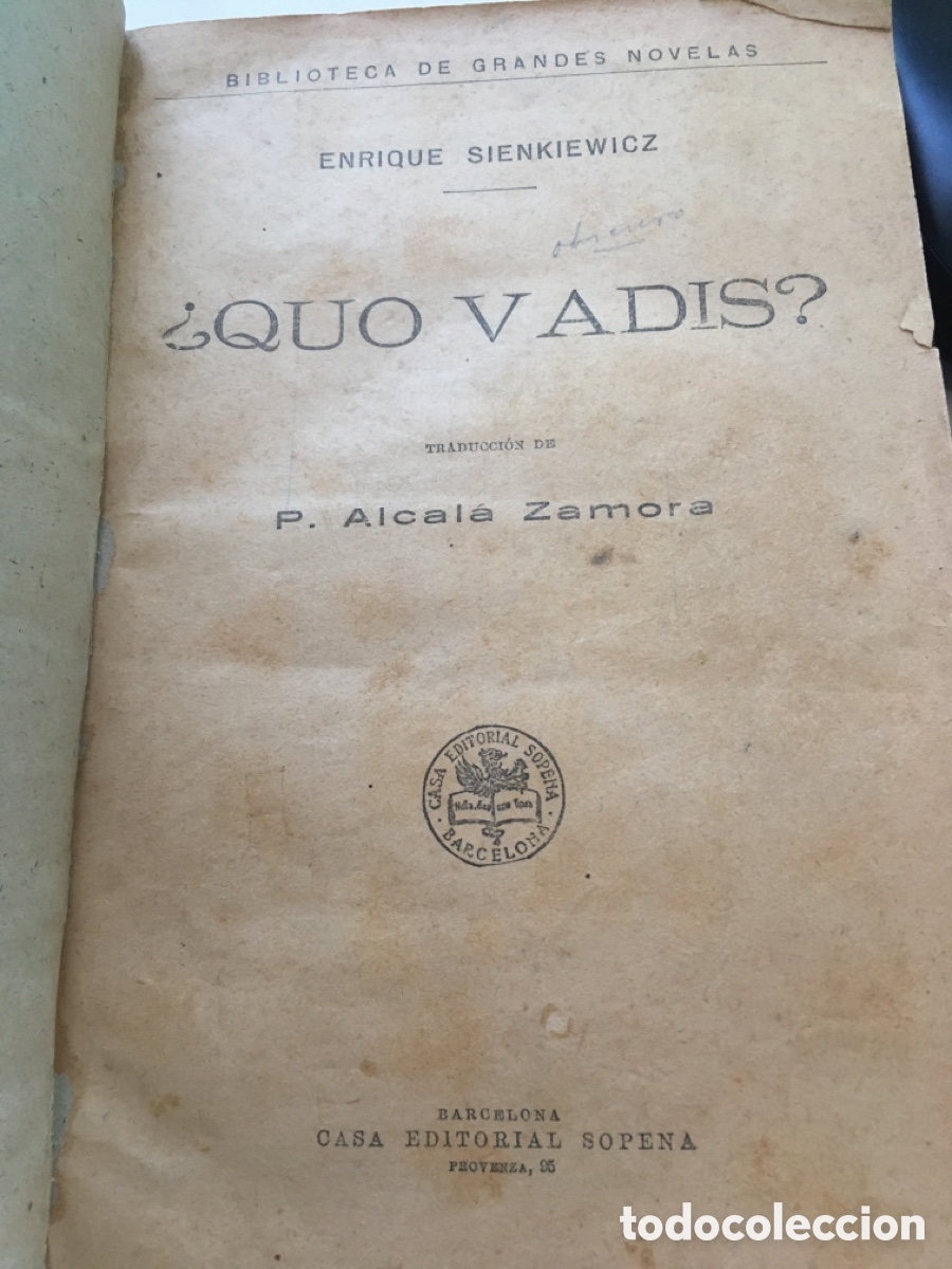 Libros antiguos: Libro antiguo QUO VADIS - Foto 1