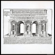 Libros antiguos: AÑO 1699 ROMANAE MAGNITUDINIS MONUMENTA PUERTA NAEVIA DE LA MURALLA SERVIANA ANTIGUA ROMA