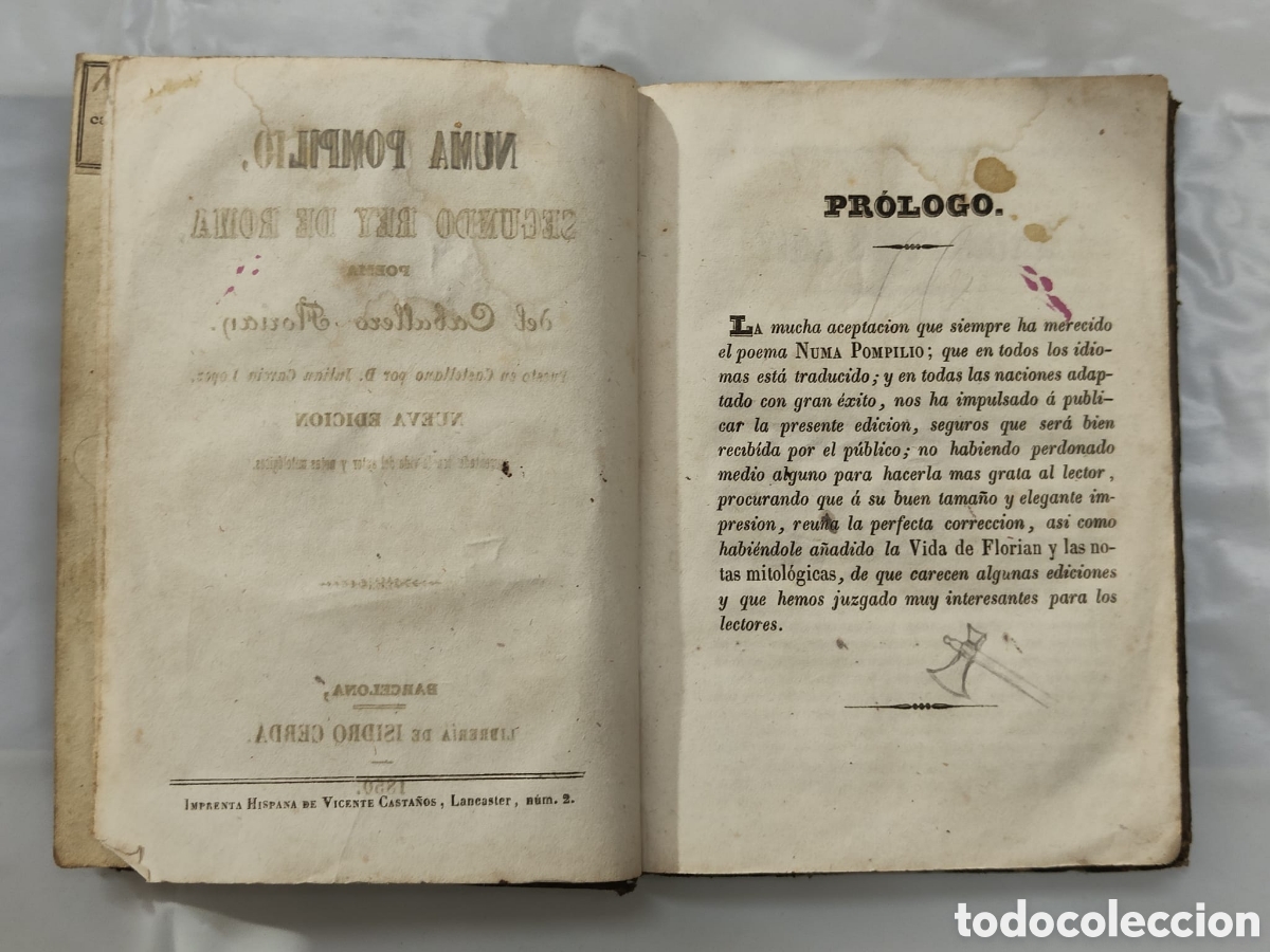 Libros antiguos: NUMA POMPILLO a&ntilde;o 1850 - Foto 2