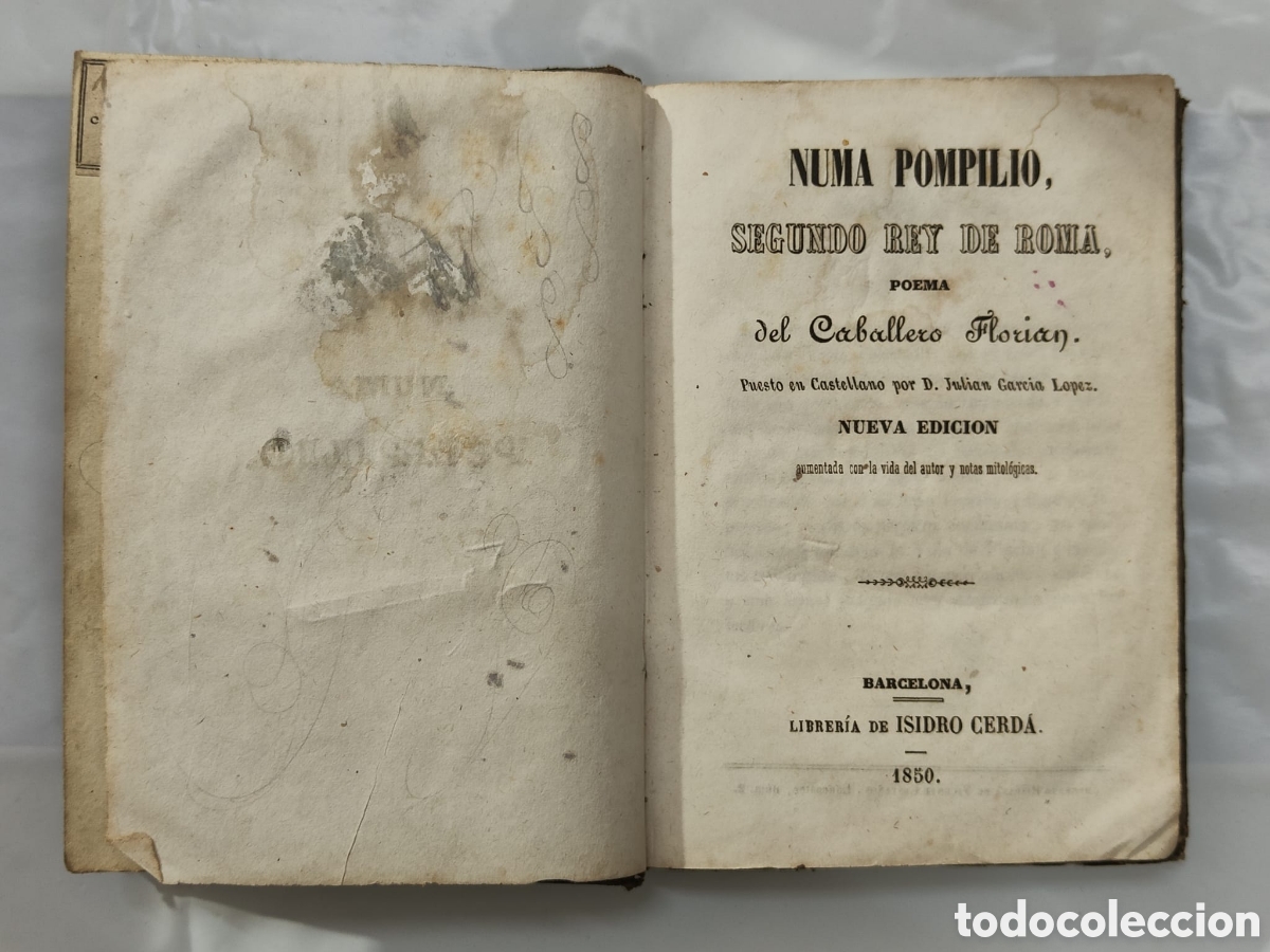 Libros antiguos: NUMA POMPILLO a&ntilde;o 1850 - Foto 1