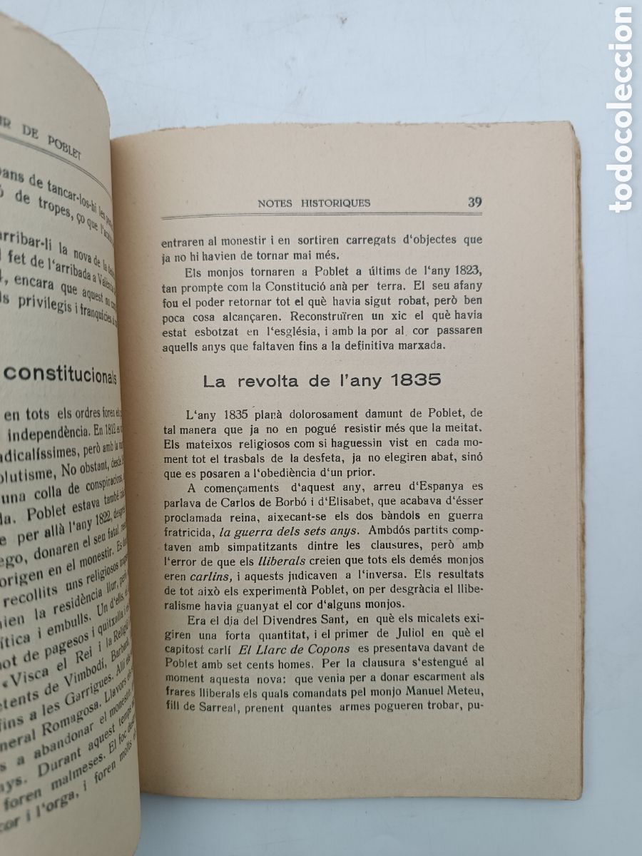 Libros antiguos: El monestir de Poblet 1933 Tomas Capdevila - Foto 5