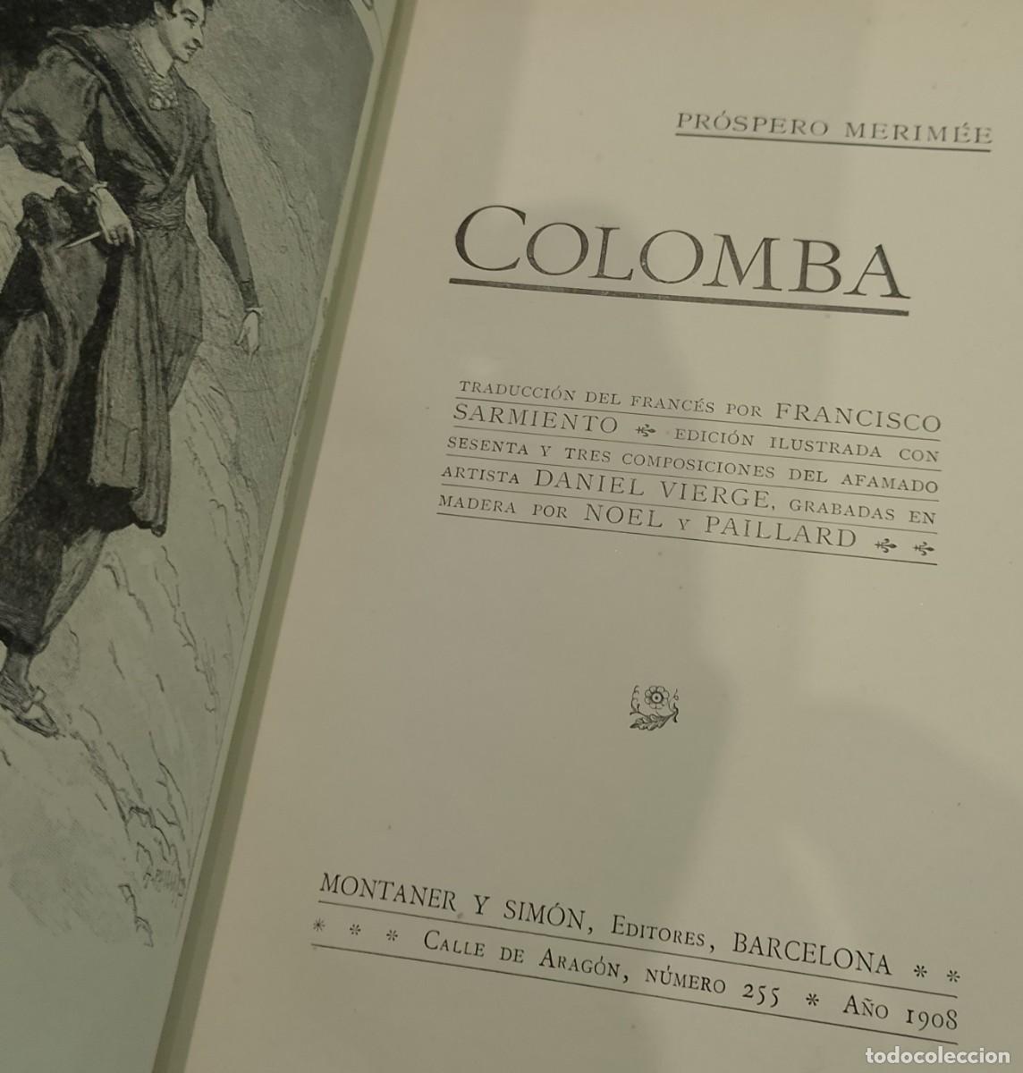 Libros antiguos: Colomba 1908 Pr&oacute;spero Merim&eacute;e - Foto 3
