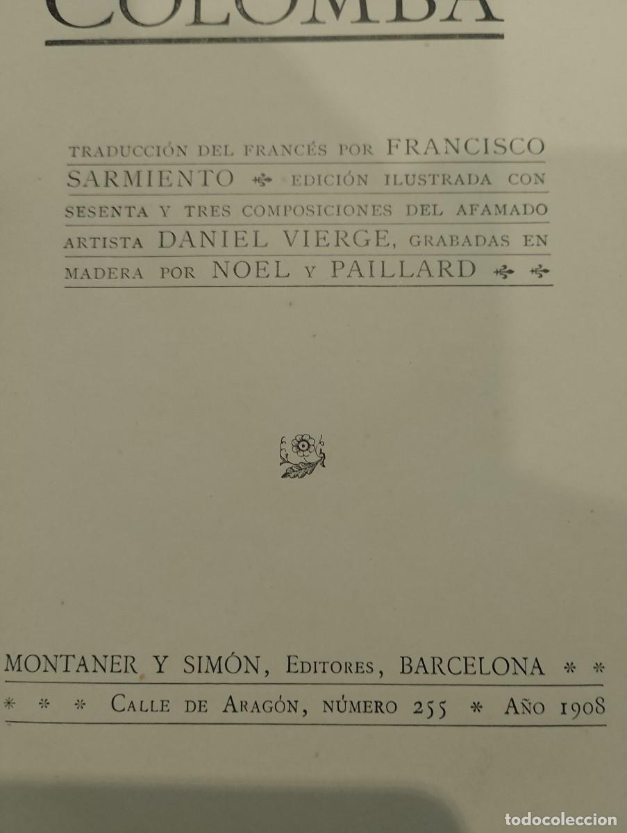 Libros antiguos: Colomba 1908 Pr&oacute;spero Merim&eacute;e - Foto 4