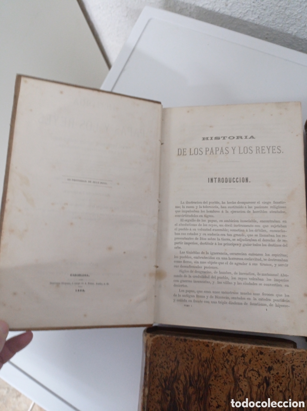 Libros antiguos: HISTORIA DE LOS PAPAS Y LOS REYES - Foto 5