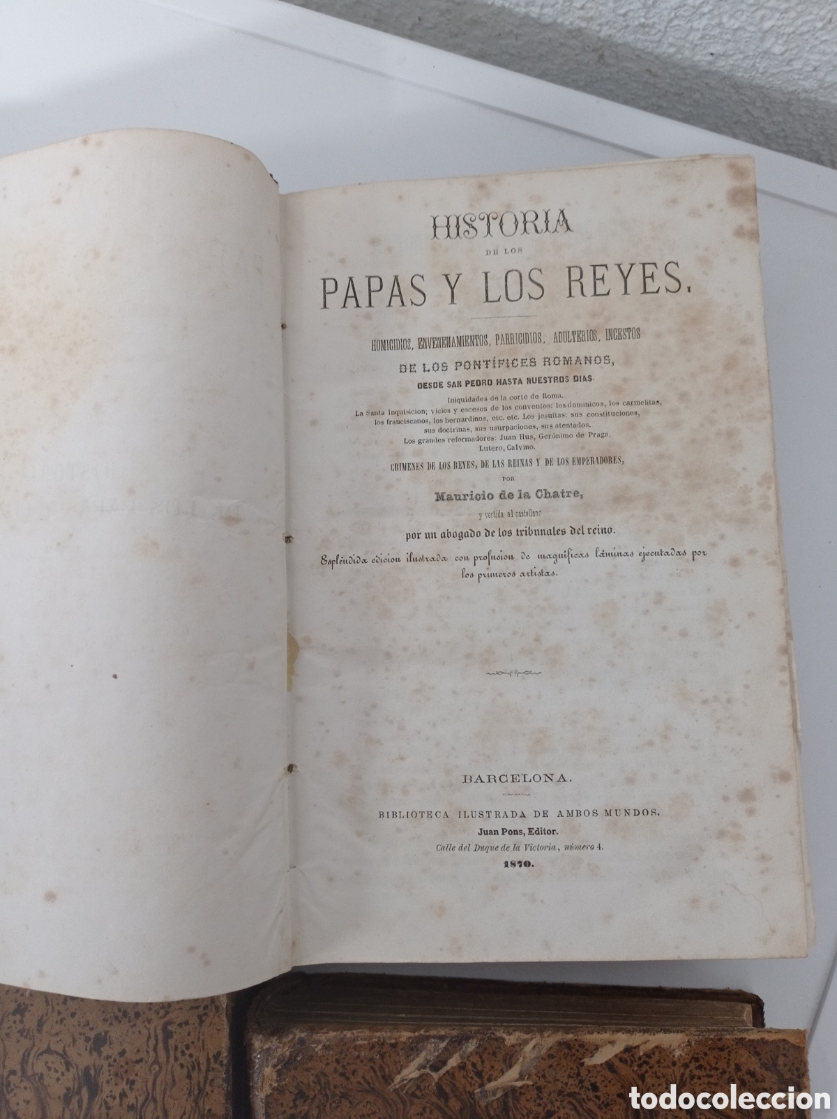 Libros antiguos: HISTORIA DE LOS PAPAS Y LOS REYES - Foto 6