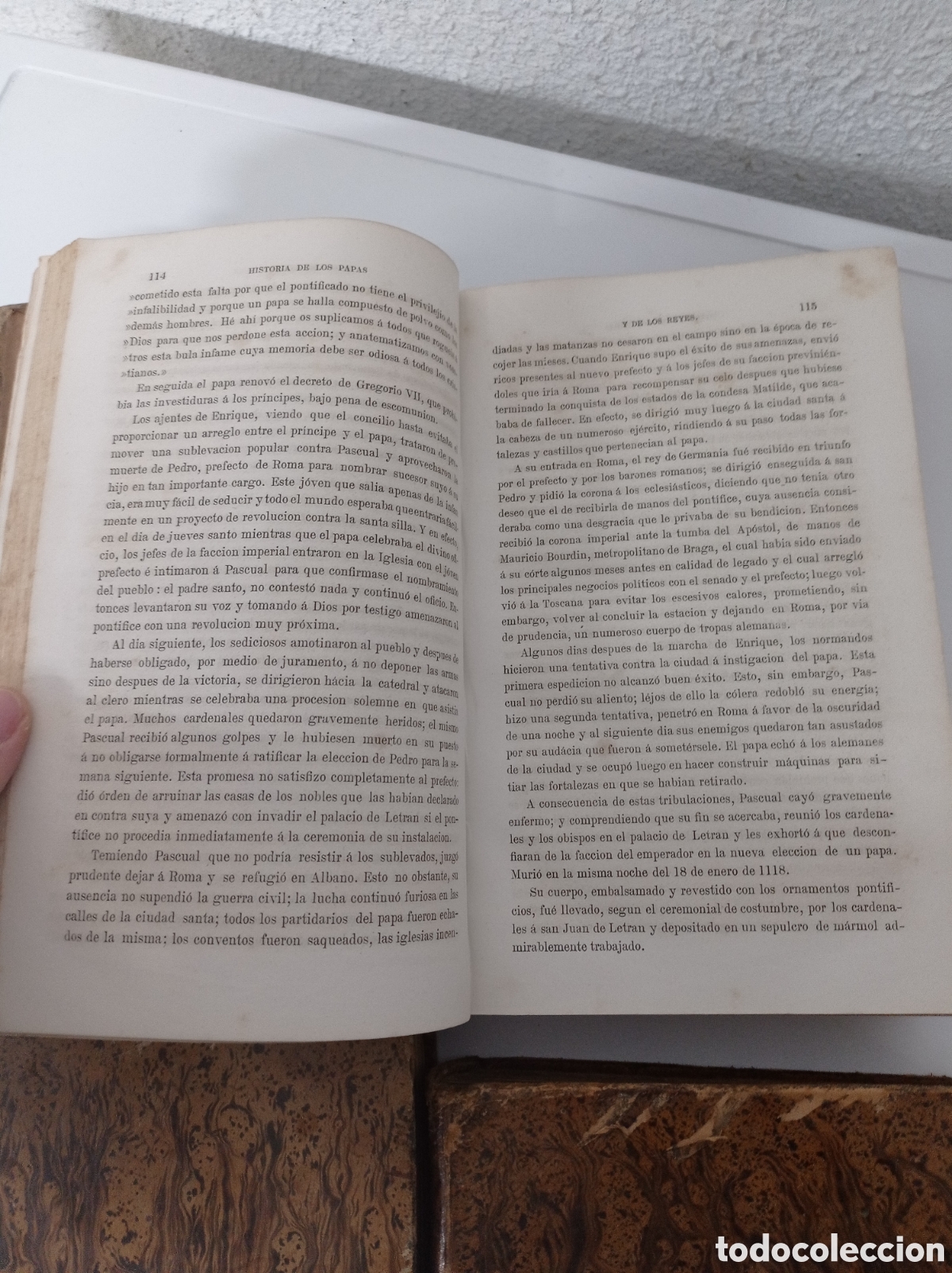 Libros antiguos: HISTORIA DE LOS PAPAS Y LOS REYES - Foto 7