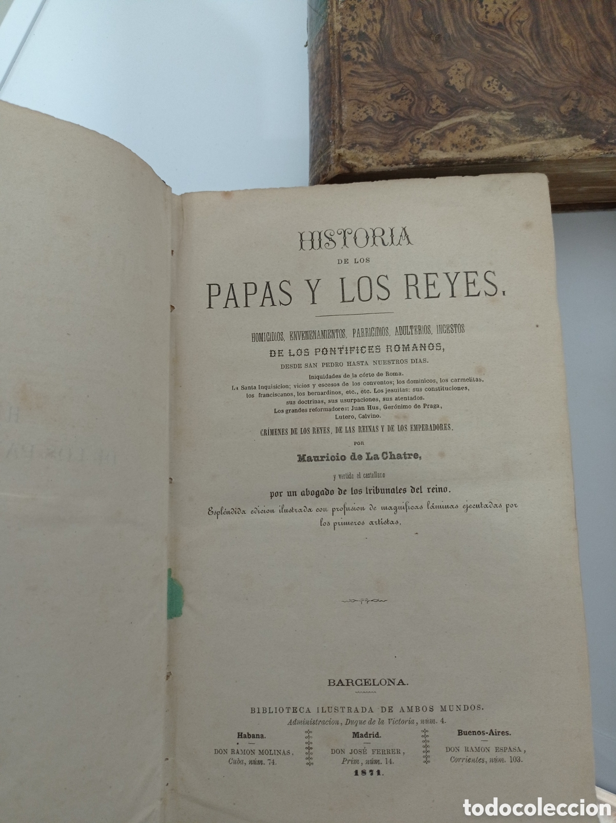 Libros antiguos: HISTORIA DE LOS PAPAS Y LOS REYES - Foto 9