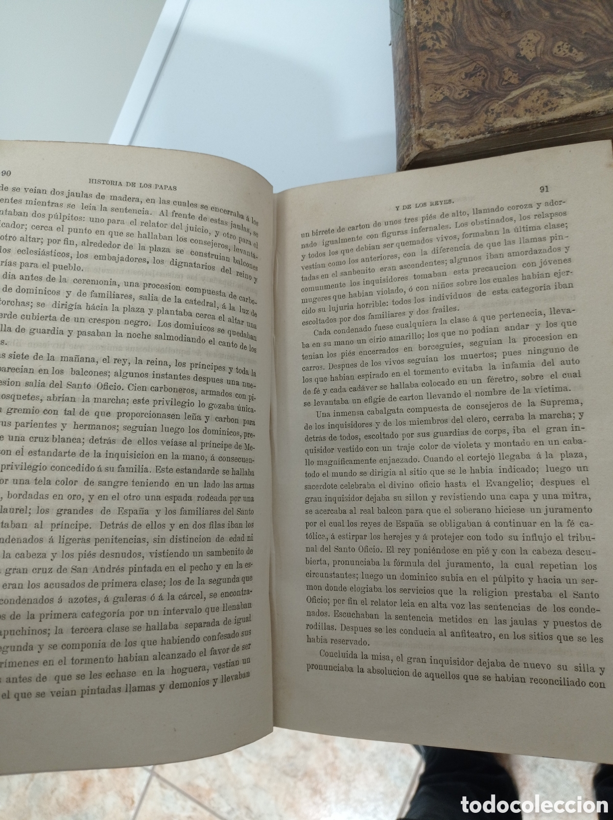 Libros antiguos: HISTORIA DE LOS PAPAS Y LOS REYES - Foto 10