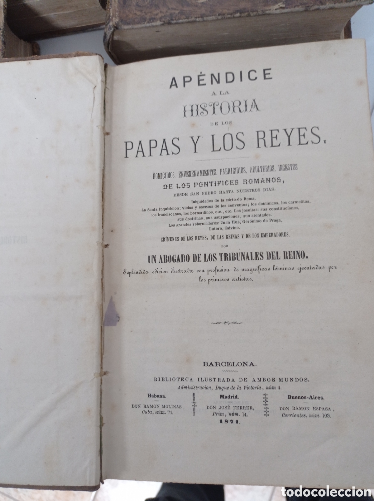 Libros antiguos: HISTORIA DE LOS PAPAS Y LOS REYES - Foto 11
