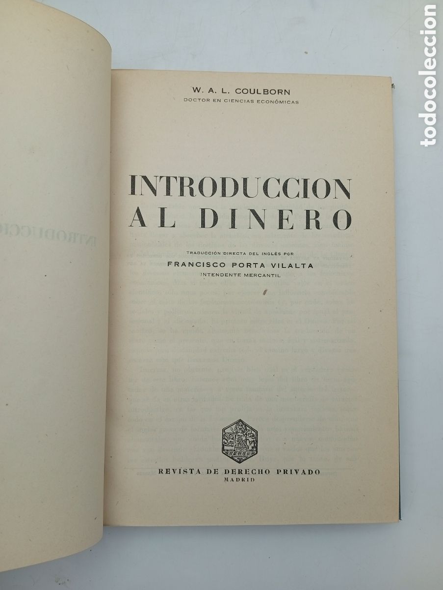 Libros antiguos: Introducci&oacute;n al dinero - Foto 2