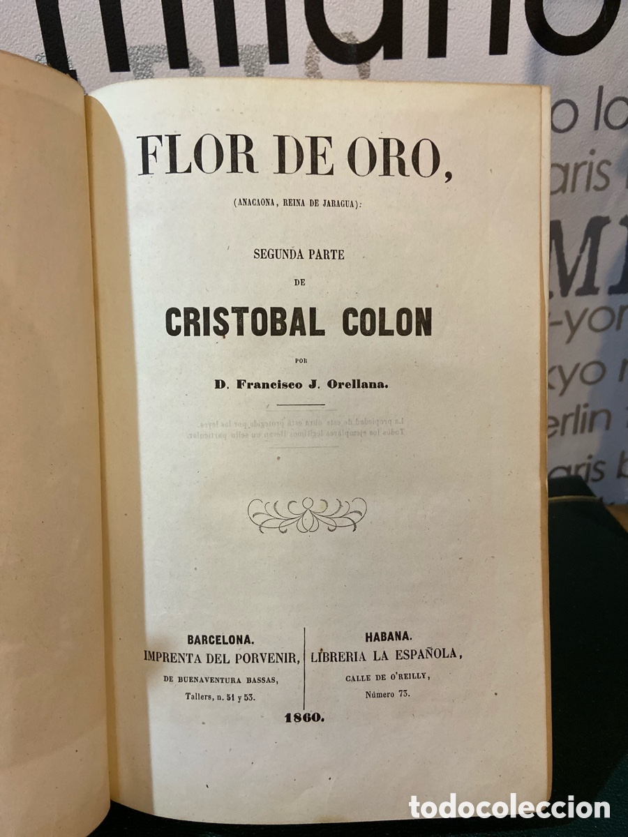 Libros antiguos: Flor de Oro - Cristobal Colon - B5 - Foto 6