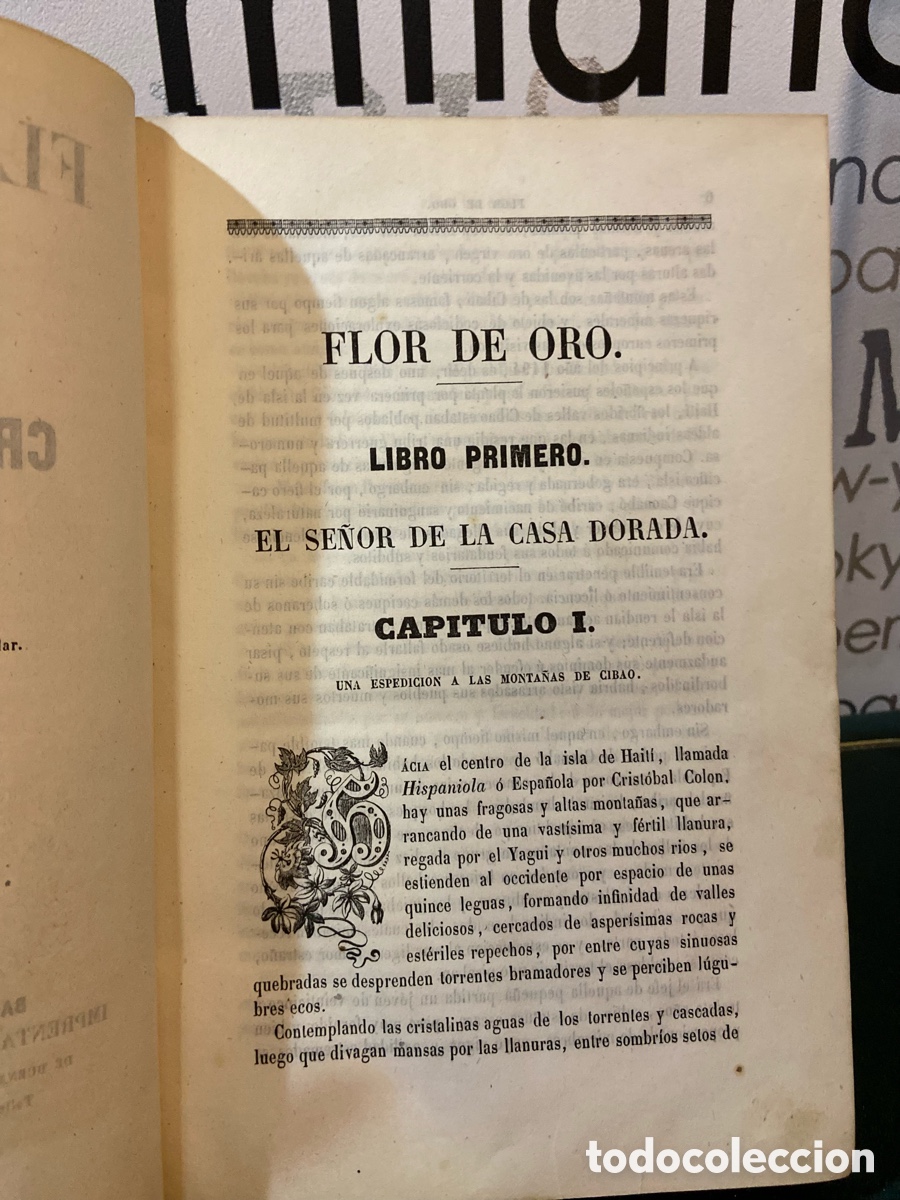 Libros antiguos: Flor de Oro - Cristobal Colon - B5 - Foto 7