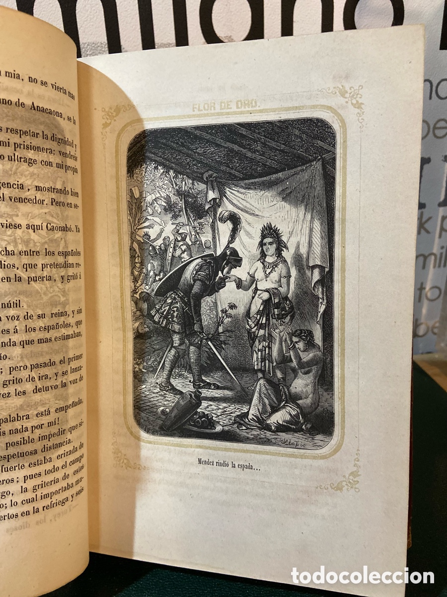 Libros antiguos: Flor de Oro - Cristobal Colon - B5 - Foto 8