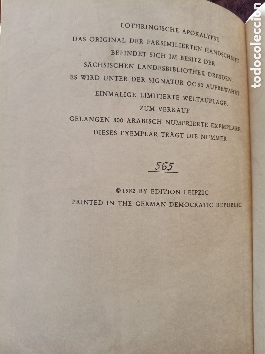Libros antiguos: FACSIMIL - APOCALIPSIS DE LORENA - LOTHRINGISCHE EDICI&Oacute;N LEIPZIG &ndash; 1982 - Foto 13