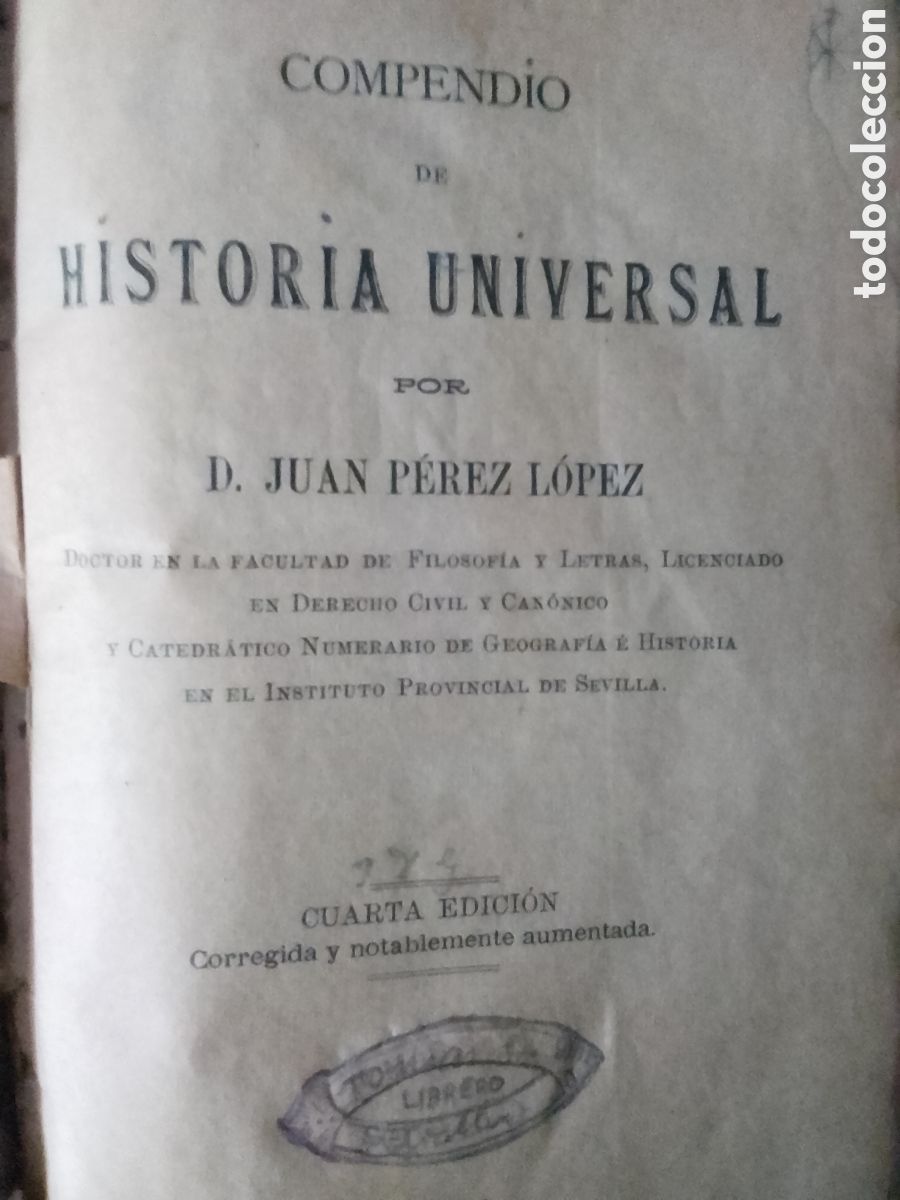 Libros antiguos: 1894 Compendio de HISTORIA UNIVERSAL - Foto 1