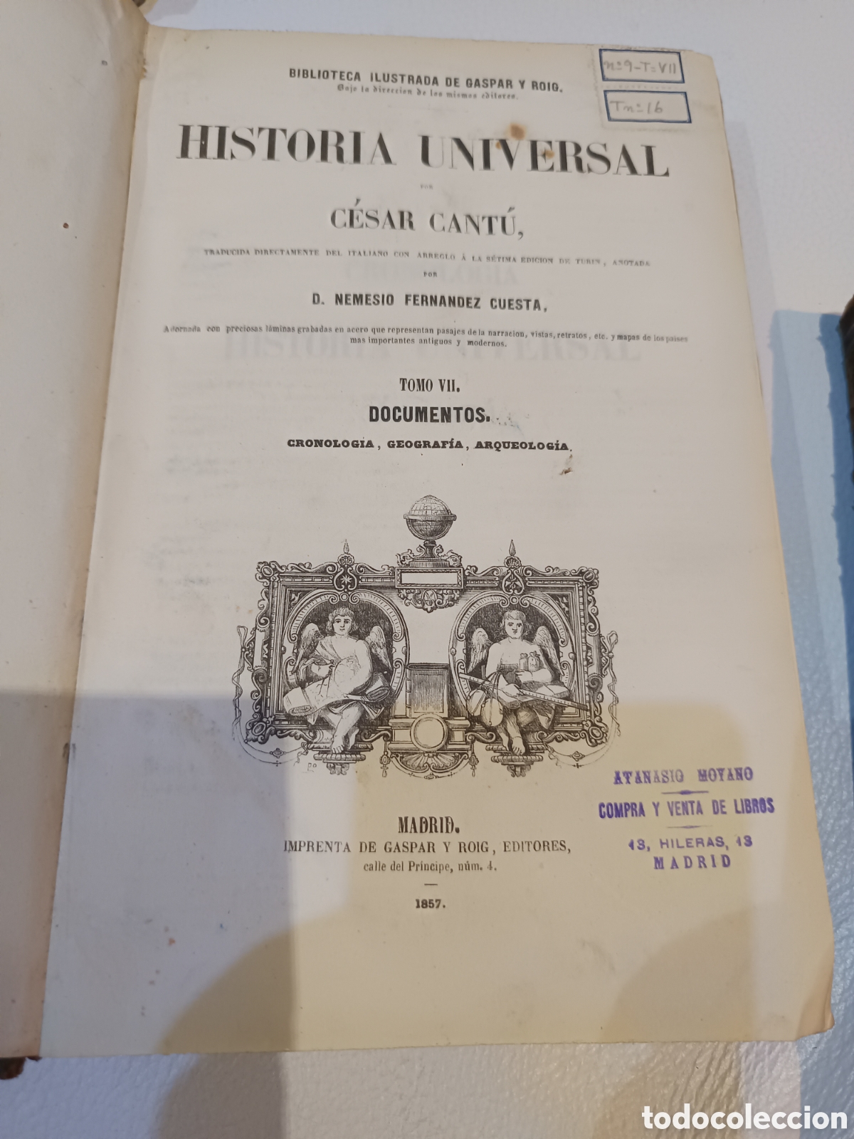Libros antiguos: historia universal de Cant&uacute; - Foto 1
