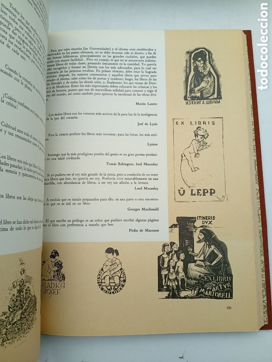 Libros antiguos: Elogio del libro exlibris 1985 Bilbao - Foto 3