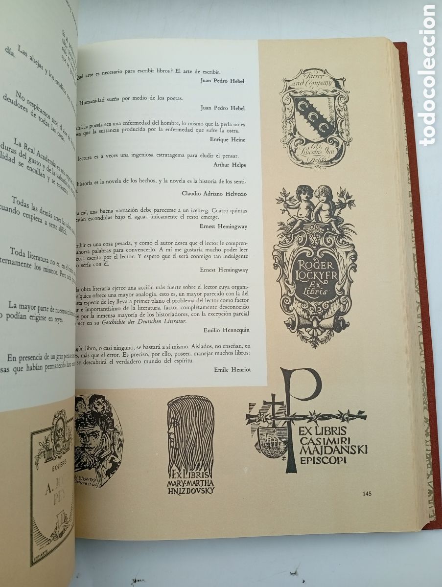 Libros antiguos: Elogio del libro exlibris 1985 Bilbao - Foto 4