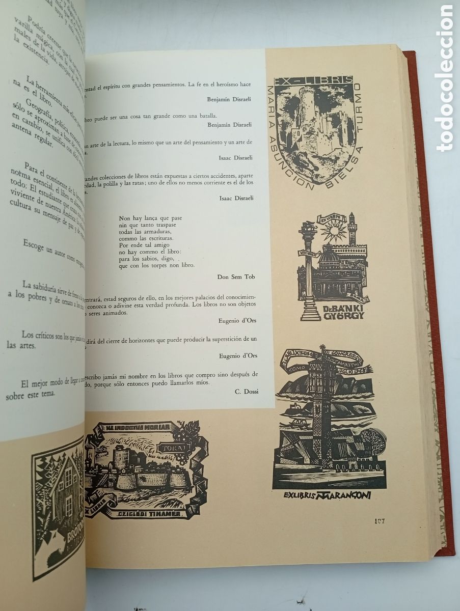 Libros antiguos: Elogio del libro exlibris 1985 Bilbao - Foto 5
