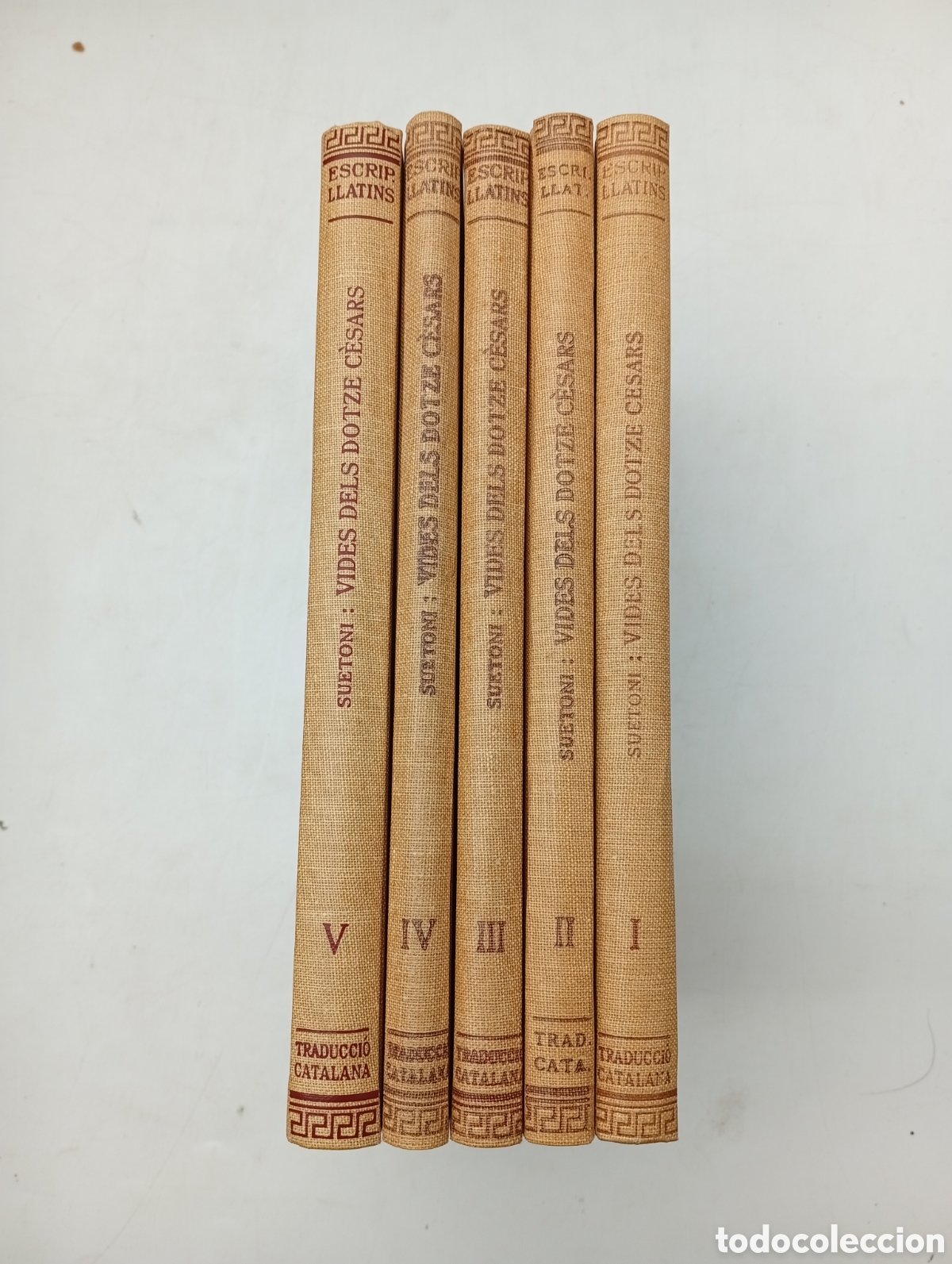 Libros antiguos: Vides dels dotze Cesars 5 volums 1966