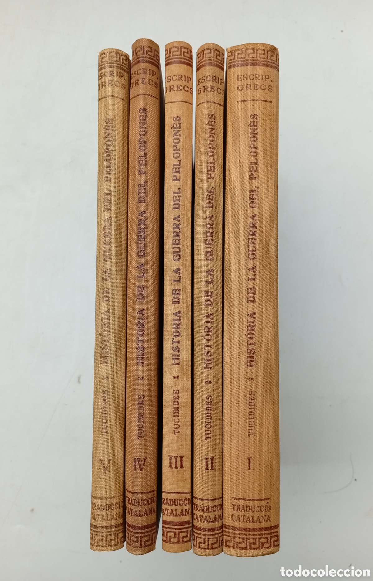 Libros antiguos: Hist&ograve;ria de la guerra Pelopon&egrave;s 5 volums 1953