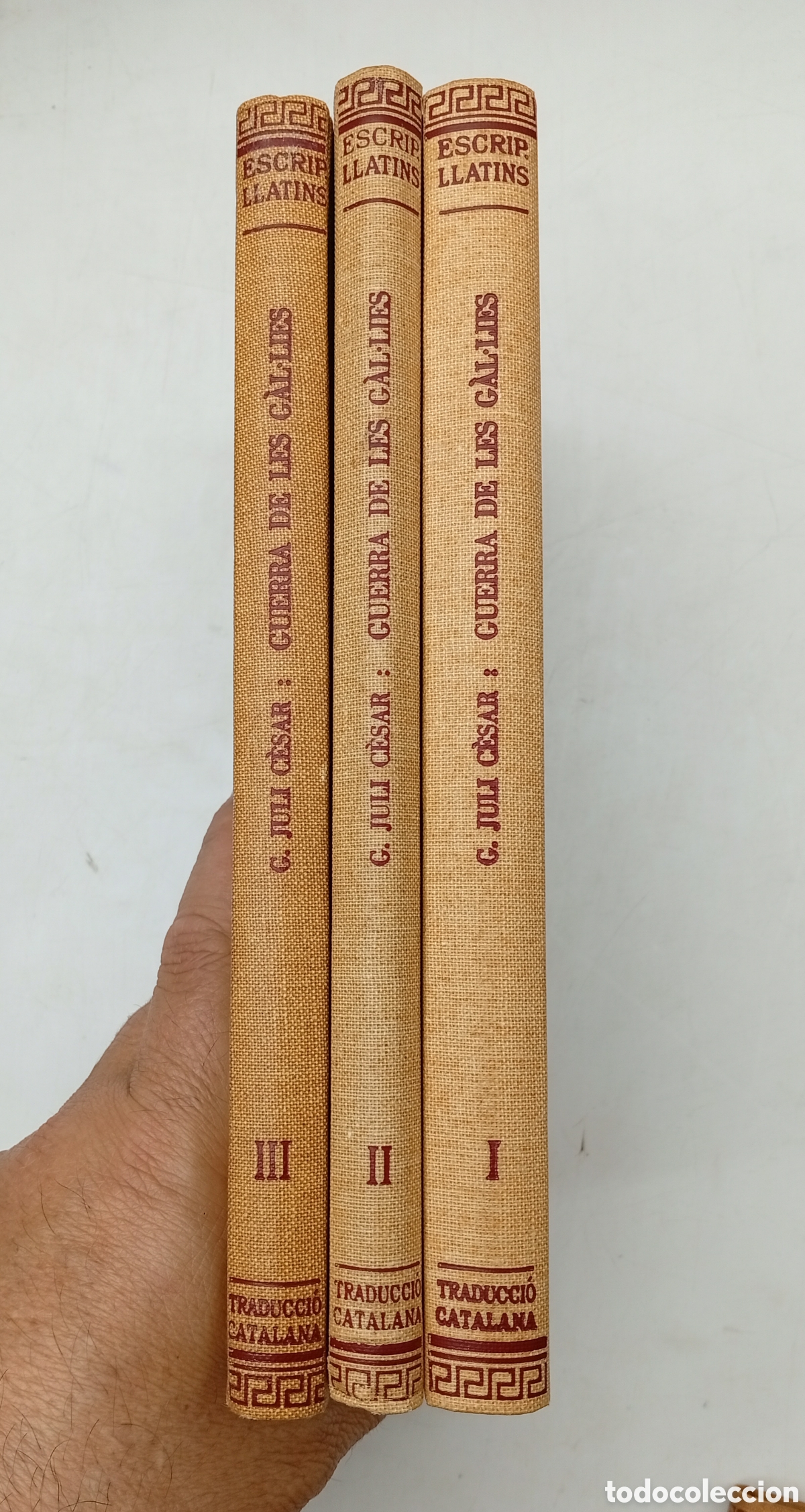 Libros antiguos: Guerra de les G&agrave;l&middot;lies Juli C&egrave;sar 3 volums 1974 Bernat Metge