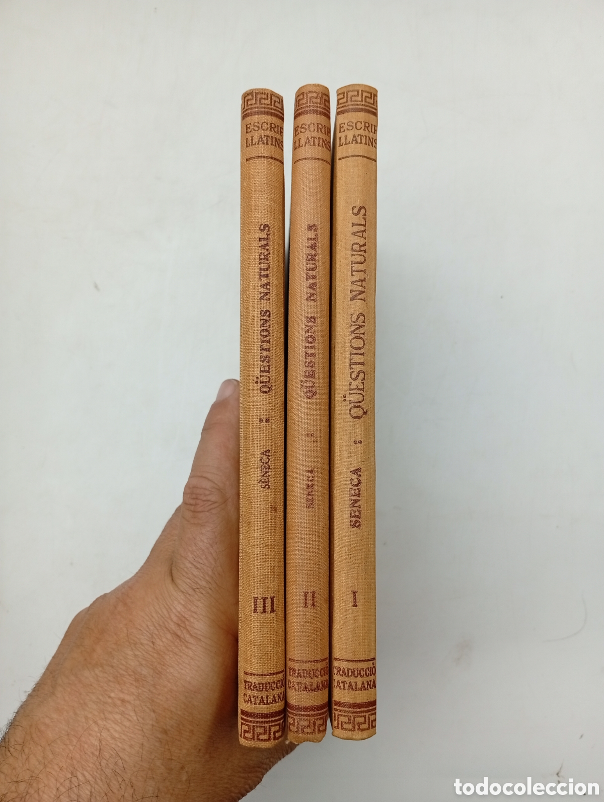 Libros antiguos: Q&uuml;estions Naturals S&egrave;neca 3 volums 1956 Bernat Metge